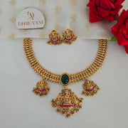 Three pendant Lakshmi Necklace