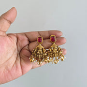Temple lakshmi peacock necklace