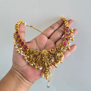 Temple lakshmi peacock necklace
