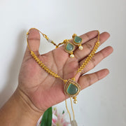 Sea blue AD necklace