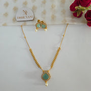 Sea blue AD necklace