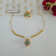 Sea blue AD necklace