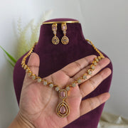 Thara long Diamond Necklace
