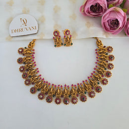 Multi Lakshmi Flower necklace