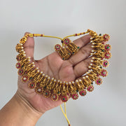 Multi Lakshmi Flower necklace