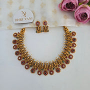 Multi Lakshmi Flower necklace
