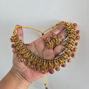 Multi Lakshmi Flower necklace