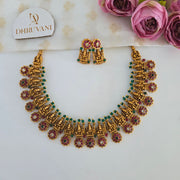 Multi Lakshmi Flower necklace
