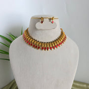Palakka Nagapadam Enamel Necklace
