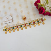 Flower enamel Coin choker
