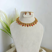 Palakka lakshmi enamel necklace