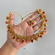 Palakka lakshmi enamel necklace