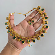 Palakka lakshmi enamel necklace