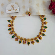 Palakka lakshmi enamel necklace