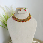 Budget mango enamel necklace