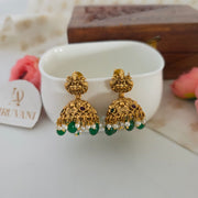 Green Antique lakshmi Jhumka