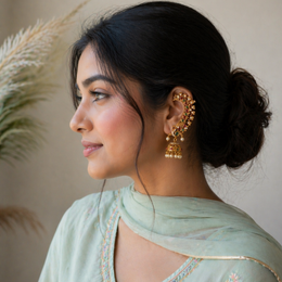 Mayura earcuff Jhumka