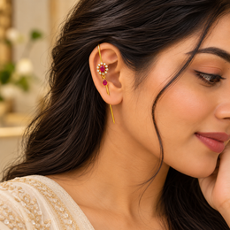 Ruby Needle Earcuff