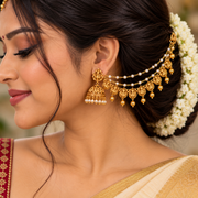 Lakshmi Pearl 3 layer Earchain Maati